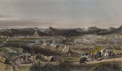 Bitva u Almansy 25. dubna 1707, rytina Ed. Chavane